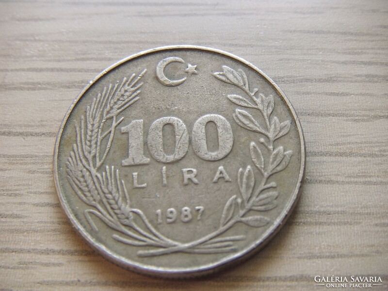 100  Líra 1987  Törökország ( Török Font )