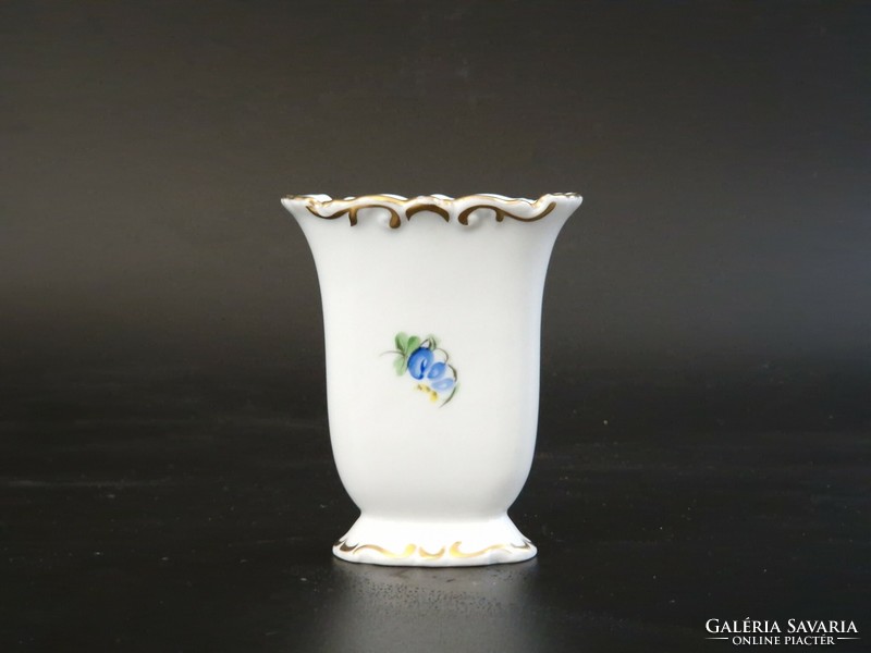 Baroque violet vase with floral pattern from Herend