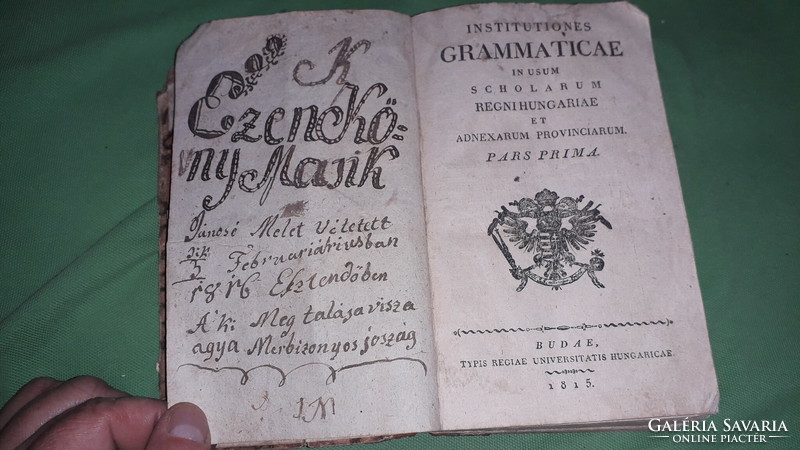 1815. A Magyar Királyság és a csatolt tartományok gimnáziumhasználatára szolgáló nyelvtankönyv LATIN