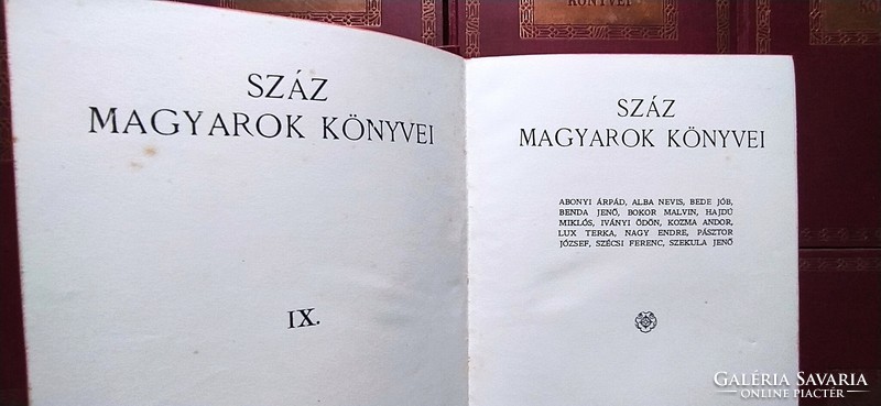 Száz magyarok könyvei I-X.