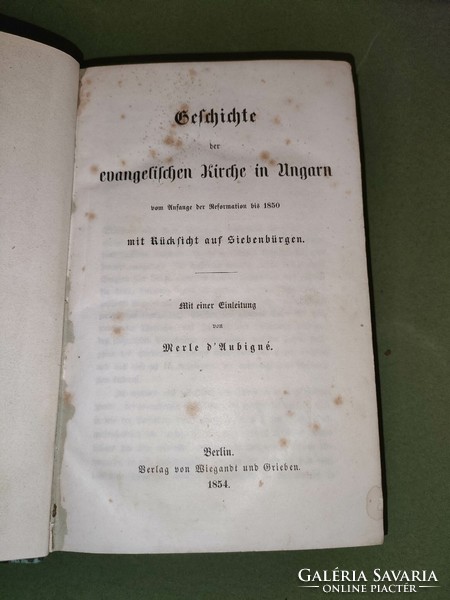 Rarity! 1854! György János Bauhofer's book gesichte der evangelische kirchen im ungarn is for sale