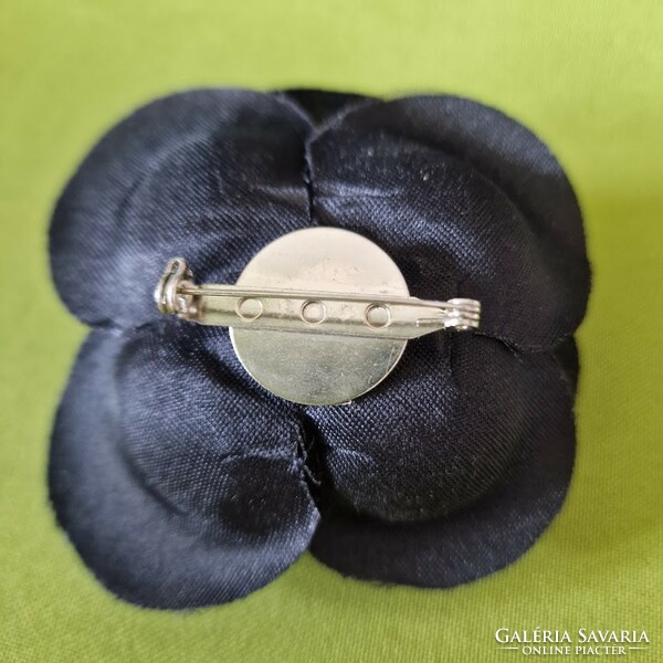 Wedding bcs15 - pin - 80mm black rose flower