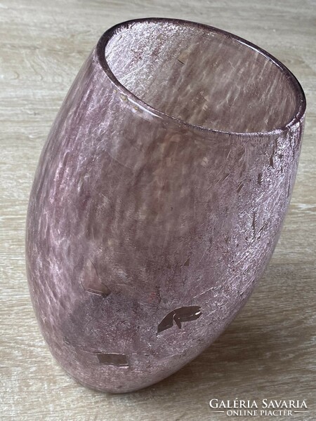 Hatalmas karcagi fátyolüveg váza