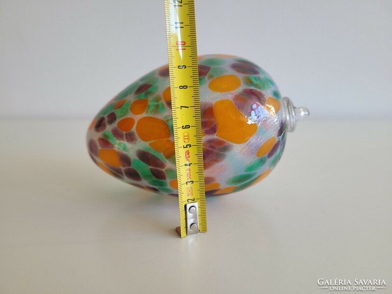 Old hanging glass egg colorful retro large egg 16 cm