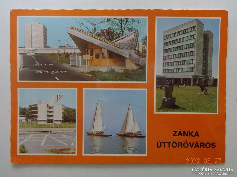 Old postcard: Zánka, pioneering city, 1984