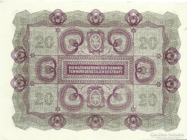 20 korona kronen 1922 Ausztria 2.