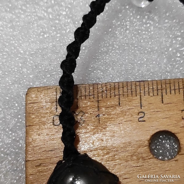 Labradorite sliding lock braided bracelet adult size