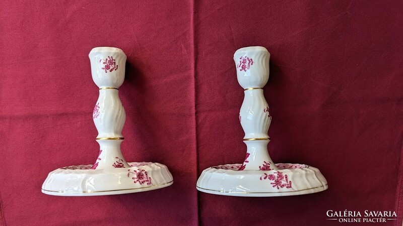 Pair of candle holders with Appony pattern from Herend
