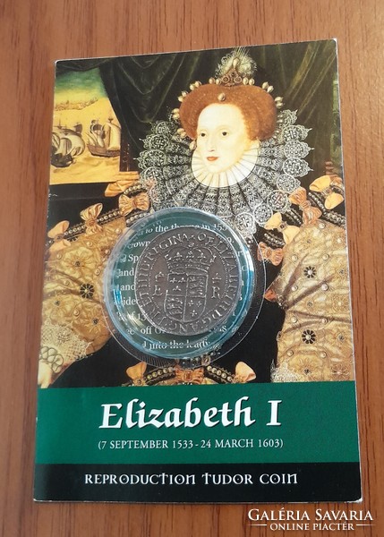 Anglia I. Erzsébet (szuvenír, reprodukciós érme)