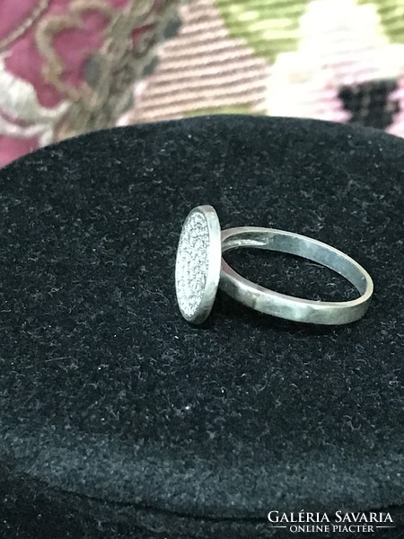 Sokköves ezüst gyűrű 3,8 g jelzett 925