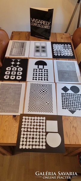 Victor Vasarely, Eredeti Kiadas 1973, 10db, CORPUSCULAIRES