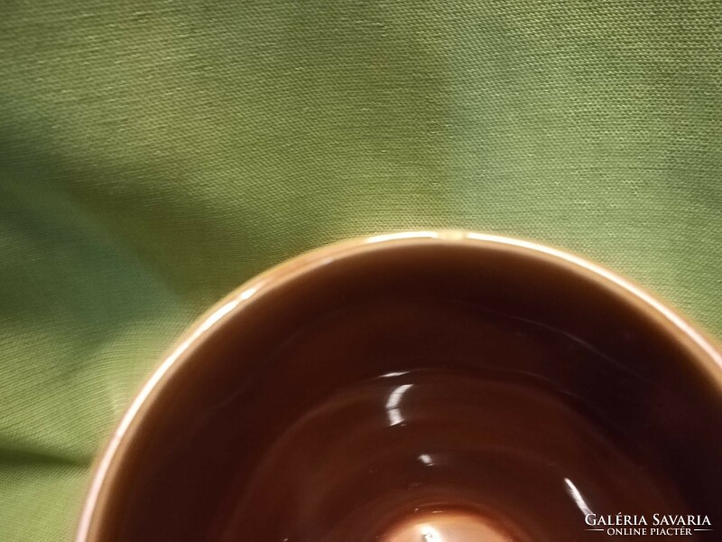 Sarreguemines barna mázas boros pohár