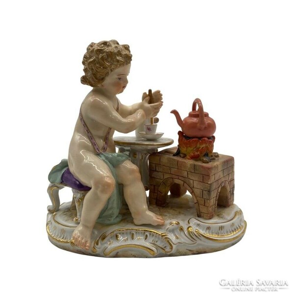 Meisseni porcelán- Teázó fiú II.- M1251
