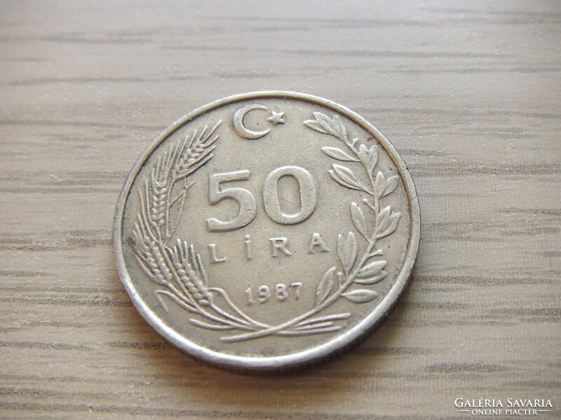 50  Líra 1987  Törökország ( Török Font )