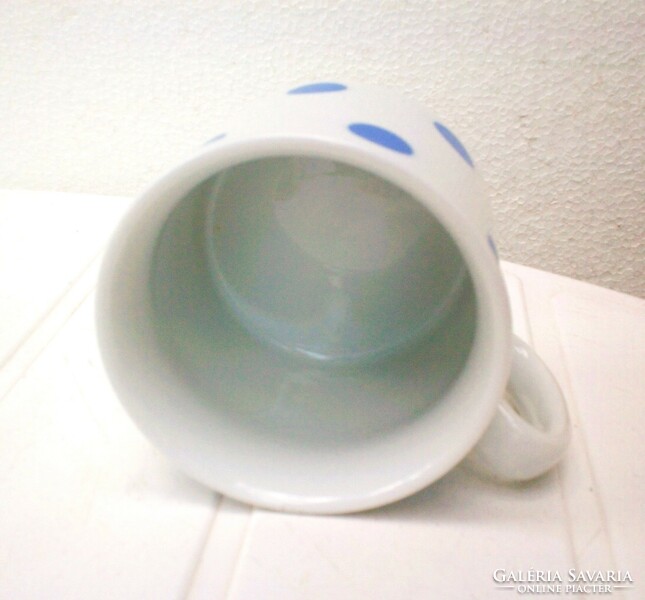 Zsolnay porcelain mug with blue spots,