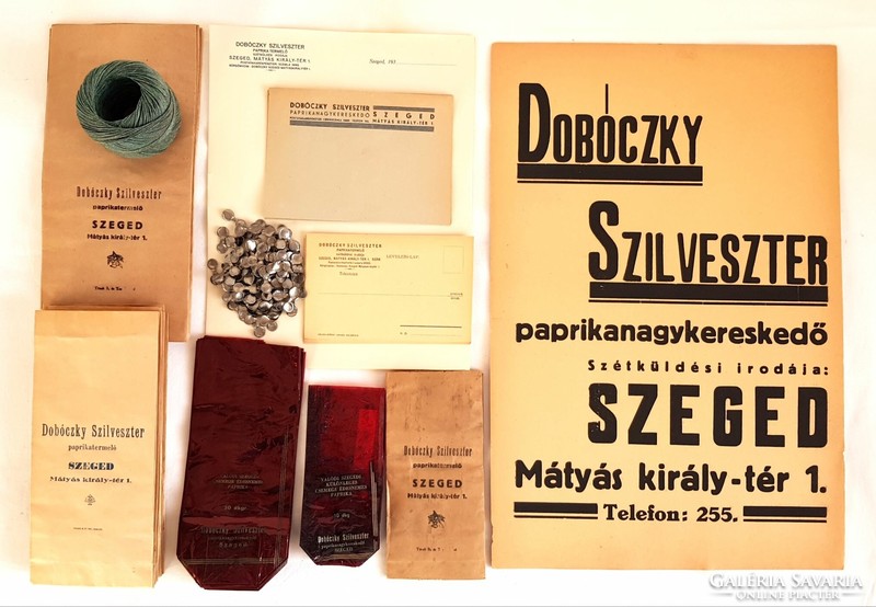 Dobóczky Szilveszter Paprika-nagykereskedő Szeged tasakok iratok...stb!