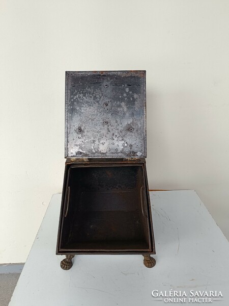 Coal holder for antique fireplace next to the stove with removable insert with iron coal holder shovel 714 8332