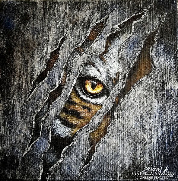 Predator; 30x30cm, acrylic, canvas