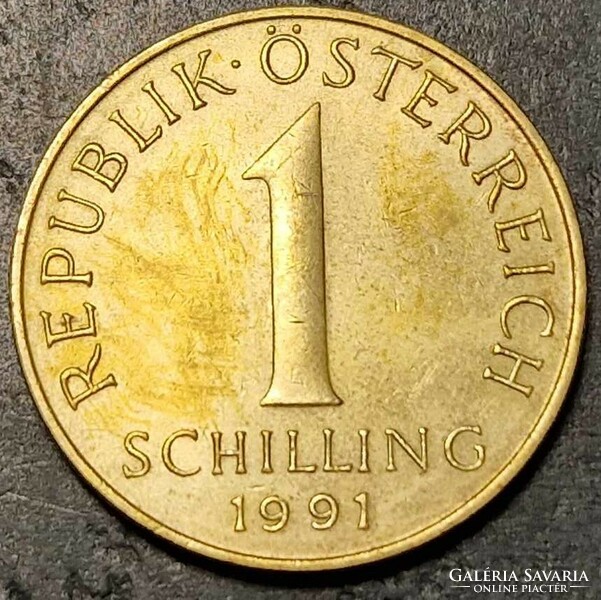 1 schilling, Ausztria, 1991.