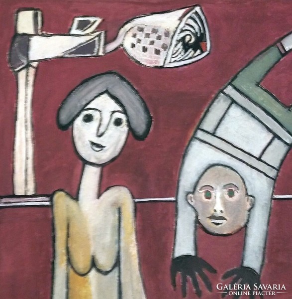 Dávid Lehel: "Az apa érkezik" című festménye 2008-ból