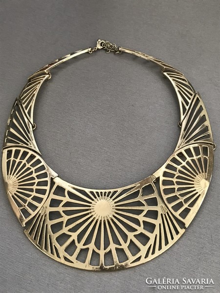 Gold-plated, Cleopatra-style necklace, 14 cm inner diameter
