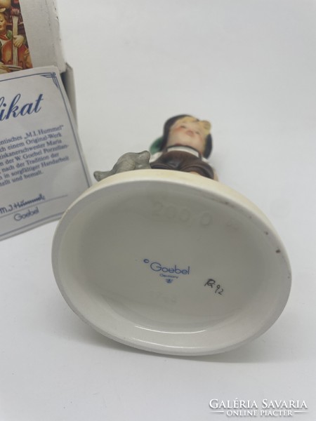 Hummel Goebel porcelán figura TMK7 200 kis kecskepásztor 12cm