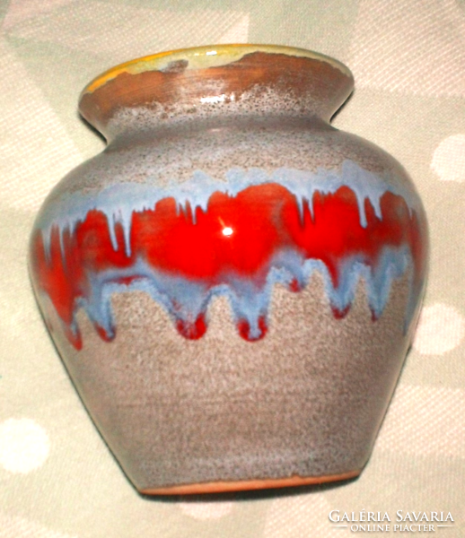 German ceramic vase with a continuous pattern