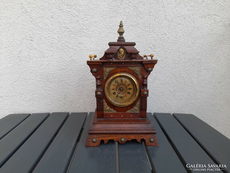 Fabulous rare antique Ferenc József table alarm clock