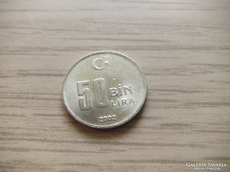 50.000  Líra 2002  Törökország ( Török Font )