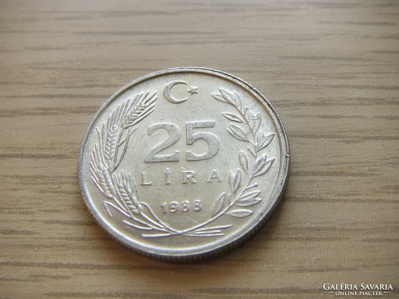 25 Lira 1988 Turkey (Turkish pound)