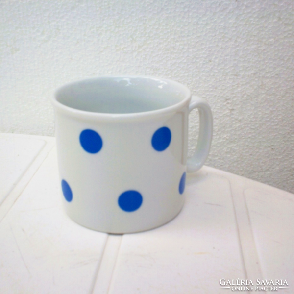 Zsolnay porcelain mug with blue spots,