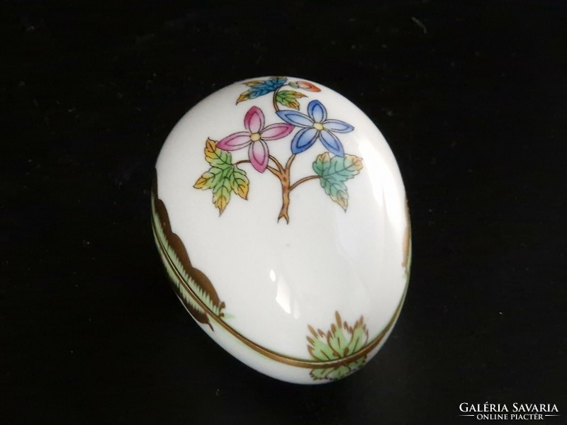 Herend Victorian patterned egg-shaped bonbonier