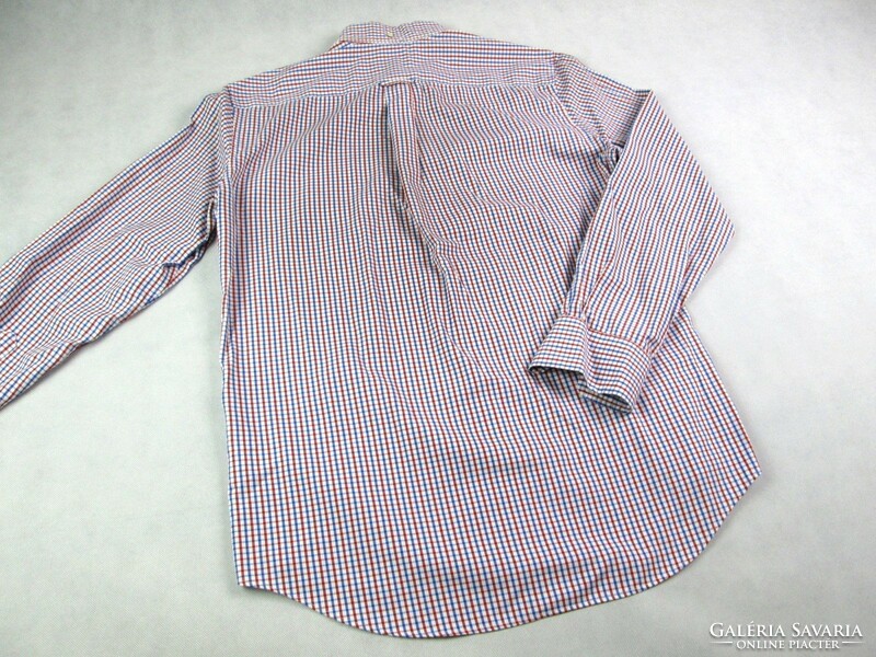 Original gant (m) small check long sleeve men's cufflink shirt