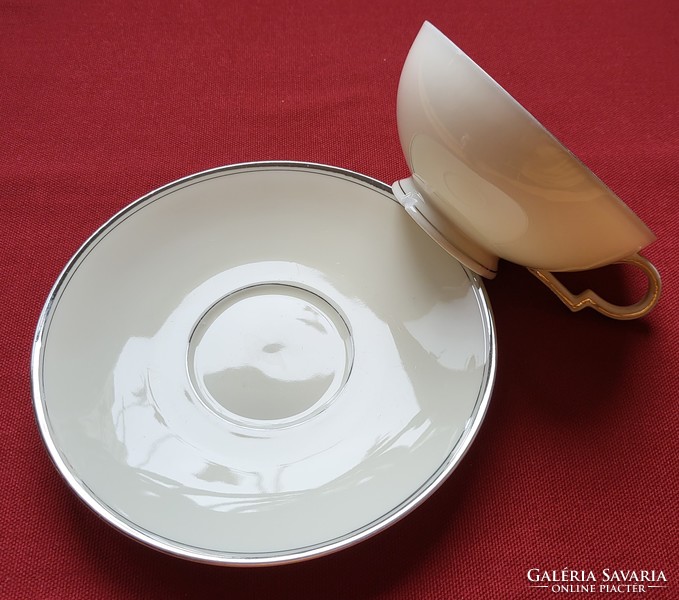 Art deco hc chodau Czechoslovak sudetendeutsches German porcelain coffee tea set cup saucer