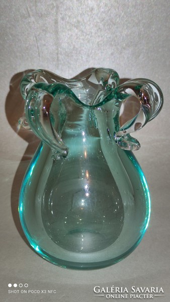 Jelzett Jan BERANEK művész üveg váza gyűjtői