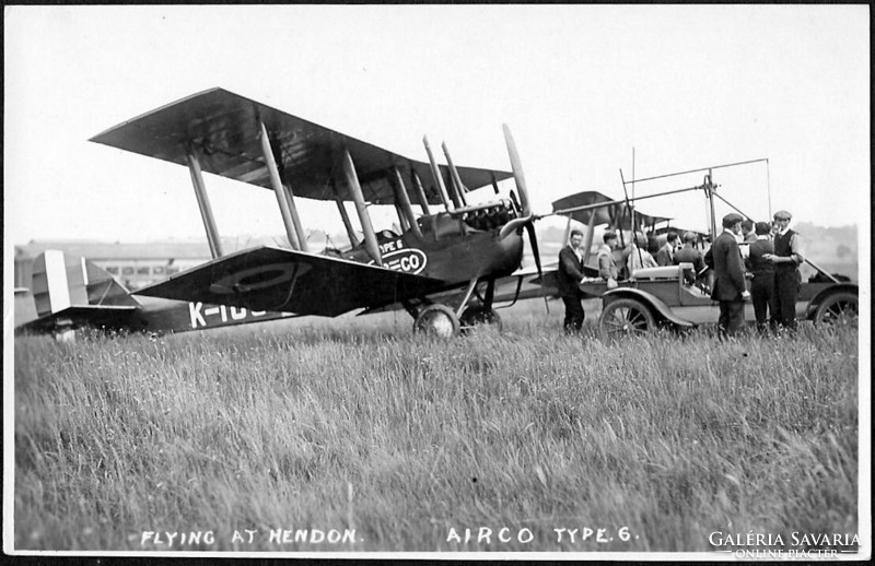 England Hendon Airport Avro Limousine and Airco Type 6 - Single Engine Biplane 1919