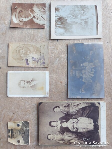 Old photos from 1875 and after until about 1920. 7 pieces in one! - 557