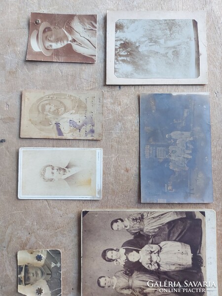 Old photos from 1875 and after until about 1920. 7 pieces in one! - 557