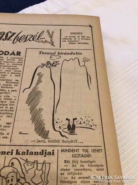 Tibor Toncz's original caricature drawing of the free mouth. For a newspaper