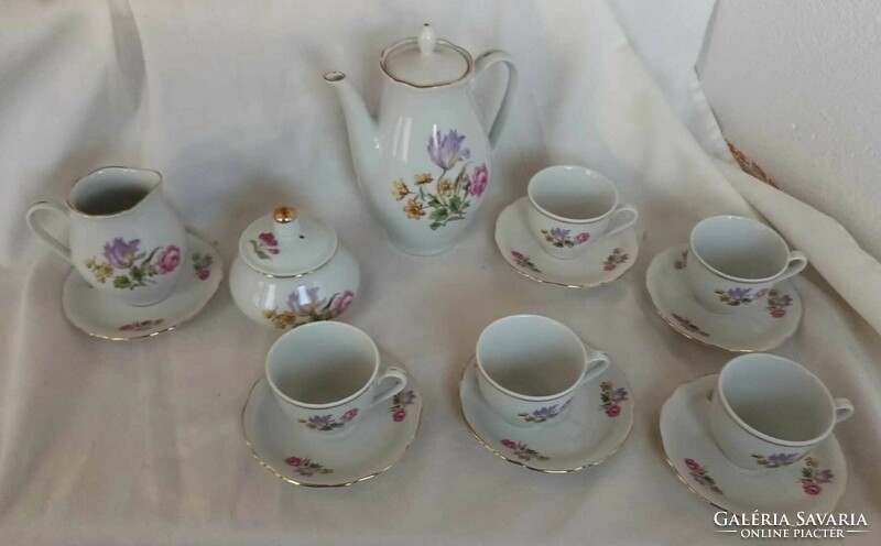 Vintage floral coffee set - marked