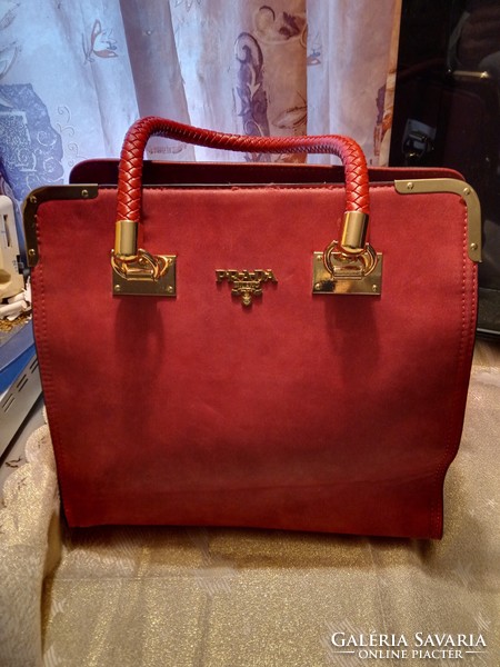 Replica prada faux leather bag.