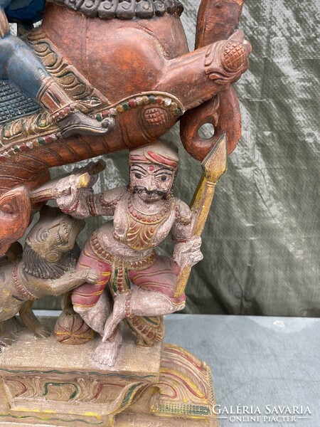 Old huge Indian wood carving, statue