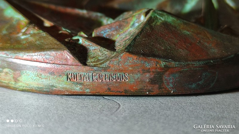 Kauko Rasanen 1969 bronz plakett  művészeti érem dobozában gyűjteménybe is ajándéknak is
