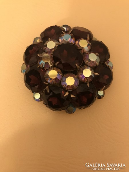 Rare but never used brooch/pin. Colored, probably decorated with rhinestones.