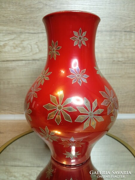 Zsolnay többtüzű eozin váza c1950