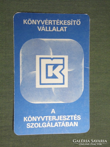 Card calendar, book sales company, Budapest, 1980, (4)
