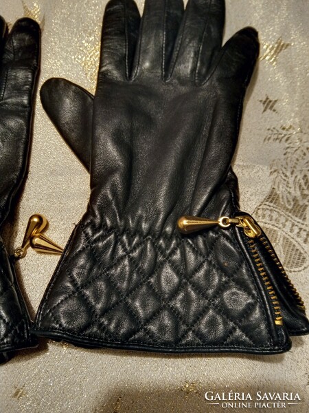 Elegant new Roeckl leather gloves, size 7.5.