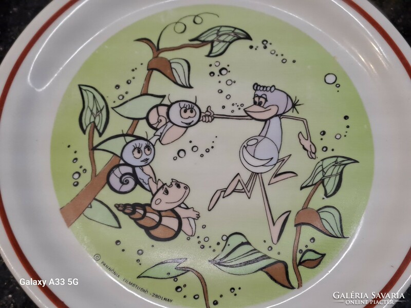 Zsolnay pannónia film studio water spider wonder spider retro children's porcelain set in perfect condition