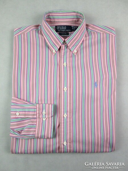 Original Ralph Lauren (l) elegant striped long sleeve men's shirt