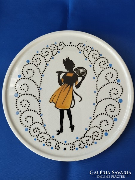 Individually painted ceramic coaster